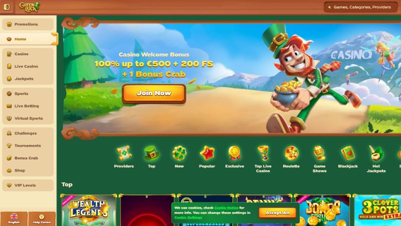 Greenluck Casino rychlé výběry